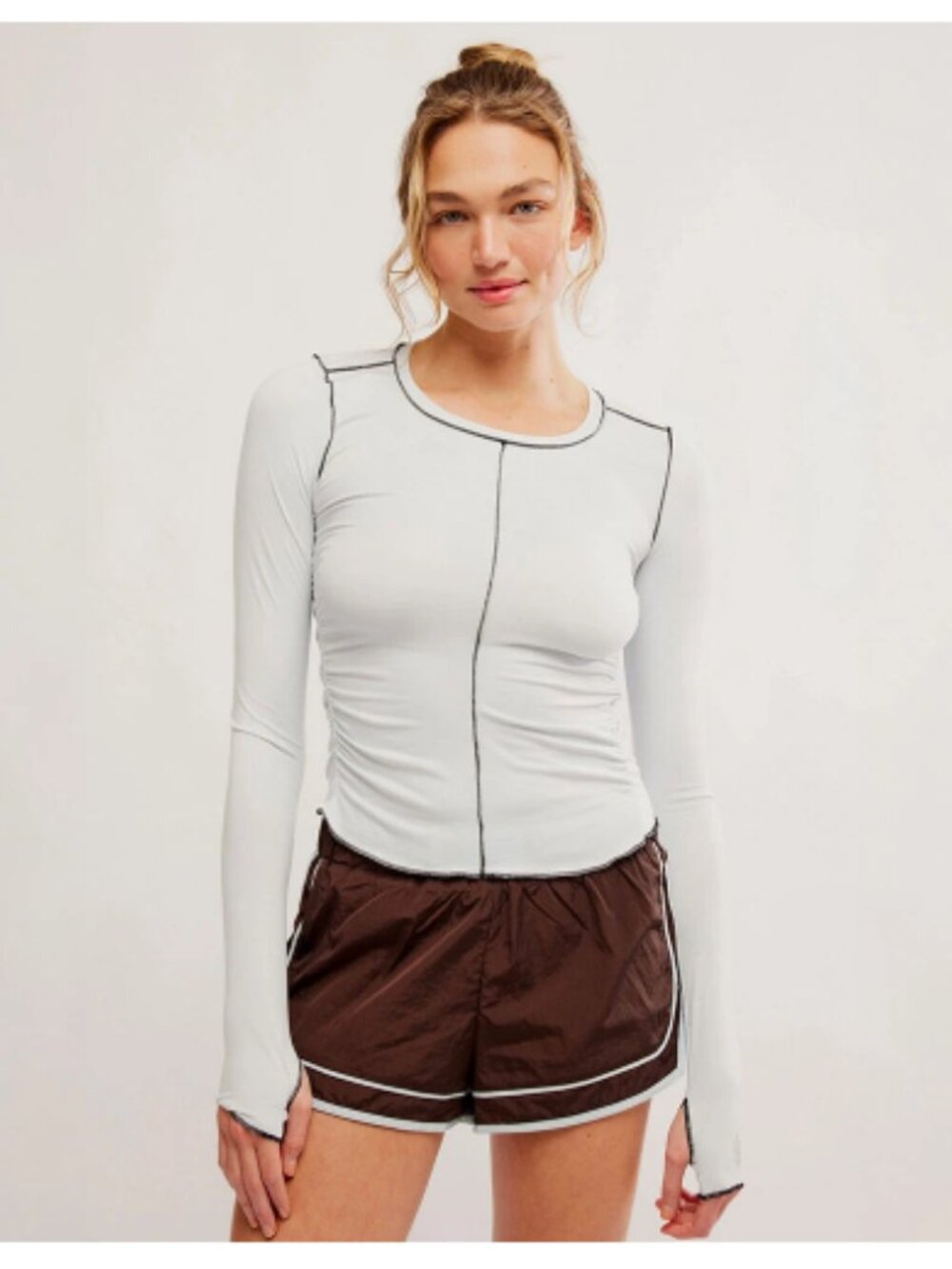 Free People Movement Right On Run Layer Shirt, Arctic Mint Green | Size Medium
